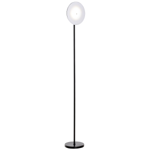 HOMCOM LED Floor Lamp 18W Adjustable Head Dimmable Touch Control for Living Room Black