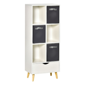 HOMCOM Modern Bookcase Storage Cabinets with Shelves for Home Office Living Room