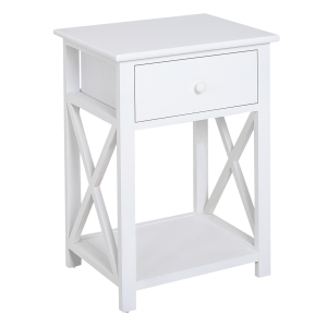 HOMCOM 40Lx30Wx55H cm End Table-White
