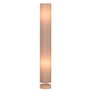 HOMCOM 47-Inch Modern Wooden Floor Lamp for Bedroom, Study or Living Space with Fabric Linen Shade (Beige)  120 CM