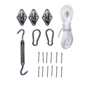 Acessórios para Toldo Vela Corda Gancho Conjunto de Fixação Aço Inoxidável