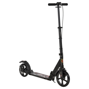 HOMCOM Teen/Adults Aluminium Folding Kick Scooter w/ Adjustable Handlebar Black