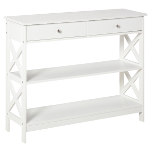 HOMCOM Console Table Sofa Desk w/ Shelves Drawers for Living Room Entryway Bedroom