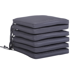 Outsunny Set of 6 Pcs Chair Cushion, 42Lx42Wx5T cm-Grey