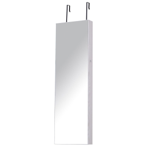 HOMCOM Mirror Jewellery Storage Cabinet w/LED Lights White