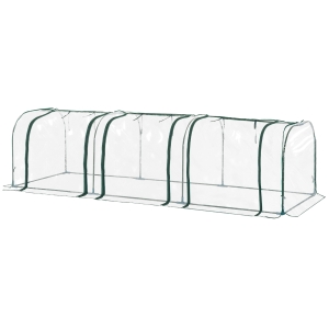 Outsunny PVC Transparent Greenhouse, Steel Frame, L size