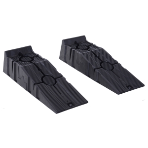 DURHAND Heavy Duty 2.5 Ton Plastic Car Lifting Ramps, 1 Pair-Black