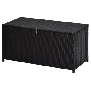 Outsunny Rattan Storage Box, 118Lx54Wx59H cm-Dark Brown