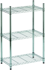 Scaffale Cromato 3 Piani - 60X35X90 Cm