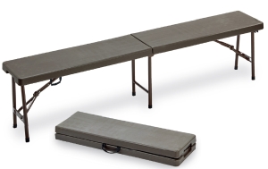 Panca Rettangolare Pieghevole Horeca Noce 183X30X44H Cm