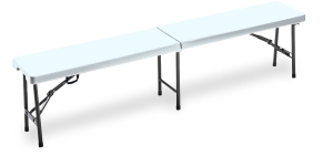 Panca Rettangolare Pieghevole Horeca 183X30X44H Cm