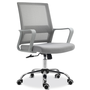 Vinsetto Ergonomic Mesh Back Office Chair w/ Adjustable Height Breathable 360° Swivel - Grey