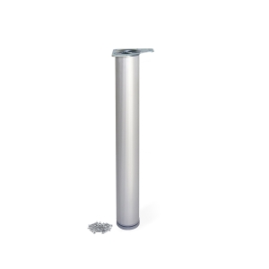 Emuca Gamba da tavolo regolabile D. 80 x 710 mm in alluminio anotizzato opaco
