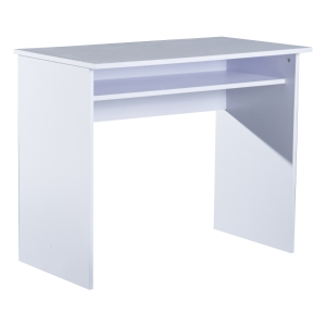 HOMCOM PB Writing Desk Laptop Table Home Office Workstation, 50Lx90Wx74H cm-White