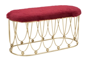 Panca Amelie Bordeaux Cm 91.5X40.5X46