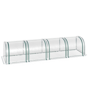 Outsunny® Invernadero Caseta 400x100x80cm para Jardín Terraza Cultivo de Plantas Semilla