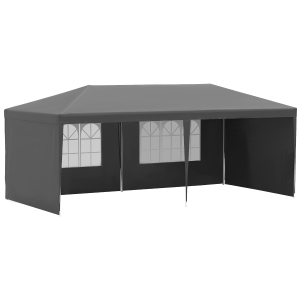 Outsunny 6m x 3m Gazebo Canopy Garden BBQ Party Patio Tent Camping Sun Shade Dark Grey