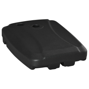 Outsunny Base de Sombrilla con 2 Ruedas Rellenable de Agua 60 kg Arena 68 kg o Mixto 75 kg Soporte de Parasol para Jardín Patio Terraza 80x60x15 cm Negro