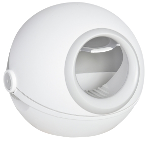 PawHut kattentoilet met deur kattenbak met bodembak en schep Flip-Top PP ABS