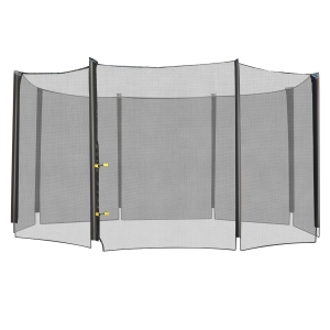 HOMCOM Red de seguridad pared protectora cama elastica trampolín redonda 8 barras, diámetro ø 366 cm(8 barras)