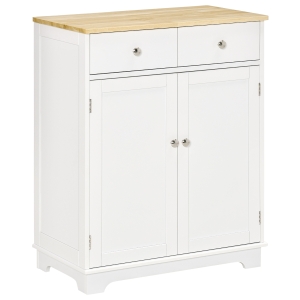 HOMCOM Keukenkast dressoir met 2 schuiflades dressoir opbergkast MDF wit