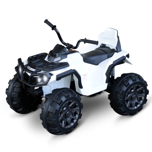 Homcom Quad Elettrico per Bambini 3 Anni 12V 4 Ruote in PP Bianco