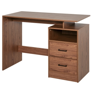 HOMCOM Scrivania Moderna in Legno con Cassetti per Ufficio Camera e Studio