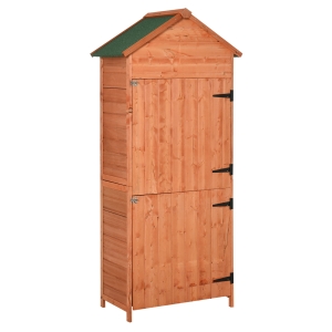Outsunny Casetta Box Porta Attrezzi in Legno da Giardino Ripostiglio da Esterno