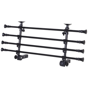 PawHut Divisorio Auto per Cani Regolabile in Altezza e Larghezza in Ferro e ABS 85-140L x 30-50Acm, Nero