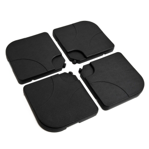Outsunny Set 4pz Base per Ombrellone da Giardino in Plastica 50 × 50 × 7.5cm