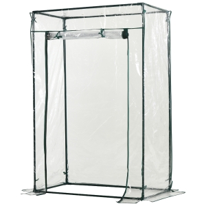 Outsunny Serra rettangolare in PVC Trasparente Serre Agricole 100x50x150cm