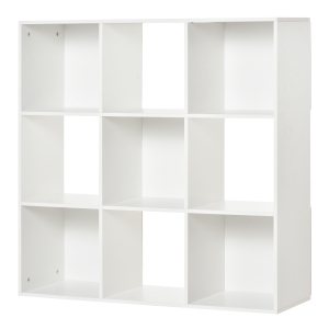 Homcom Libreria 9 Scomparti Cubo Bianca 91.5x29.5x91.5cm