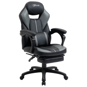 Vinsetto Sedia ergonomica Imbottita con Altezza Regolabile Similpelle - Nera