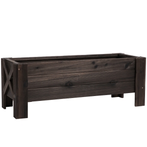 Outsunny Fioriera da Esterno Portapiante Vaso per Orto Rialzato in Legno