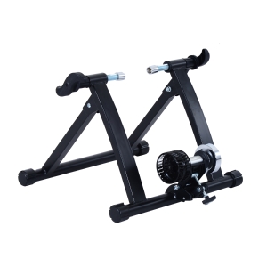 HomCom Rullo per Bicicletta per Allenamento in Casa 54.5x47.2x39.1cm, Pieghevole, Nero