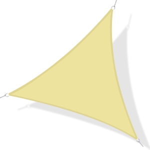 Outsunny Voile d'Ombrage Triangulaire Beige 6 x 6 x 6 m