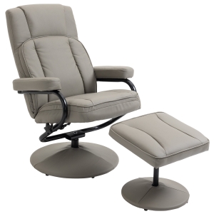 Fauteuil relax inclinable pivotant avec repose-pieds