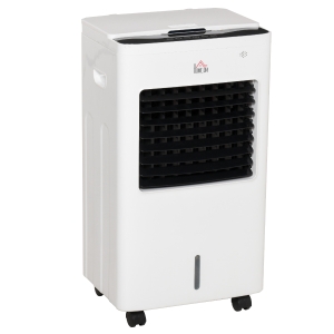 Ventilateur rafraichisseur d'air humidificateur 3 en 1 avec télécommande blanc noir