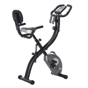 Vélo d'appartement cardio Fitness pliable bandes résistance noir