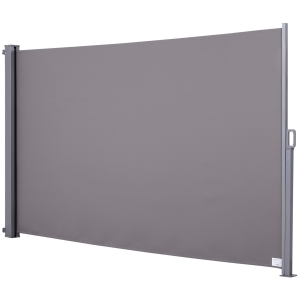 Outsunny Tenda da Sole Laterale e Avvolgibile Protezione Vento/Privacy 3x1.6m Grigio