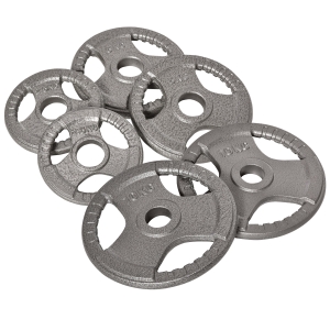 HOMCOM Set di 6 Dischi Pesi per Bilanciere Peso Totale 35kg - Grigio