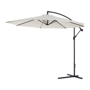 Outsunny Ombrellone Parasole Decentrato da Giardino da Spiaggia Ferro 3M, Beige