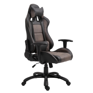 Vinsetto Poltrona da gaming e ufficio con Schienale Alto Ergonomico Marrone e Nero