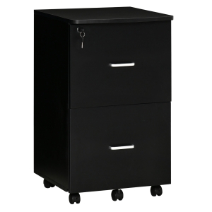 Caisson de bureau 2 tiroirs verrouillables panneaux MDF