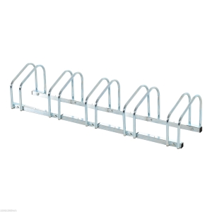 Homcom Râtelier pour 5 Vélos en Acier Galvanisé 130 x 33 x 27 cm