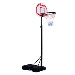 Homcom Canestro da Basket da Esterno con Supporto e Altezza Regolabile in Acciaio