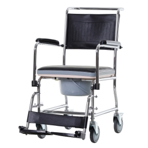 Homcom Sedia a Rotelle Comoda WC con Vaso Rimovibile