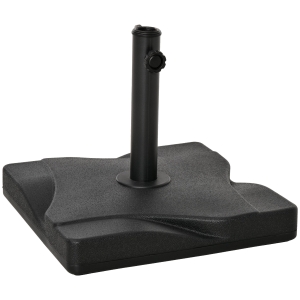 Outsunny Base per Ombrellone in Plastica da 20kg per Pali da 30-35-38mm, 41.5x41.5x35cm