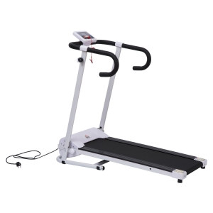 HomCom Tapis Roulant Elettrico Pieghevole per Allenamento a Casa con Schermo LCD, 500W Velocità Max 10km/h