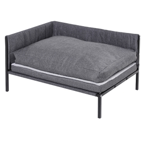 PawHut Lettino Morbido Cuccia per Cani Grandi Grigio, 93.5x69x48.5cm